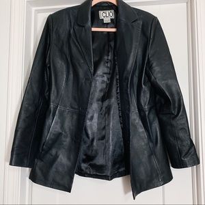 Black leather jacket